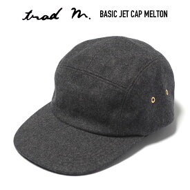 TRAD MARKS (トラッドマークス) BASIC JET CAP MELTON メルトンウール ベーシックジェットキャップ 帽子 CHARCOAL