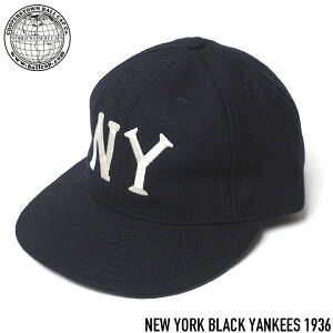 COOPERSTOWN BALL CAP CO. (�N�[�p�[�Y�^�E���{�[���L���b�v) NEW YORK BLACK YANKEES 1936 �x�[�X�{�[���L���b�v 3�C���`�o�C�U�[ NAVY