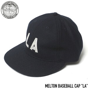 COOPERSTOWN BALL CAP CO. (�N�[�p�[�Y�^�E���{�[���L���b�v) MELTON BASEBALL CAP LA �x�[�X�{�[���L���b�v 3�C���`�o�C�U�[ NAVY
