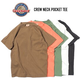 GOODWEAR (グッドウェア) CREW NECK POCKET TEE クルーネックポケットTシャツ アメリカ製 7.2オンス