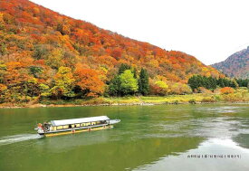 300ピース ジグソーパズル 日本の都市22 山形県最上郡「紅葉の最上川舟下り」 (26x38cm)