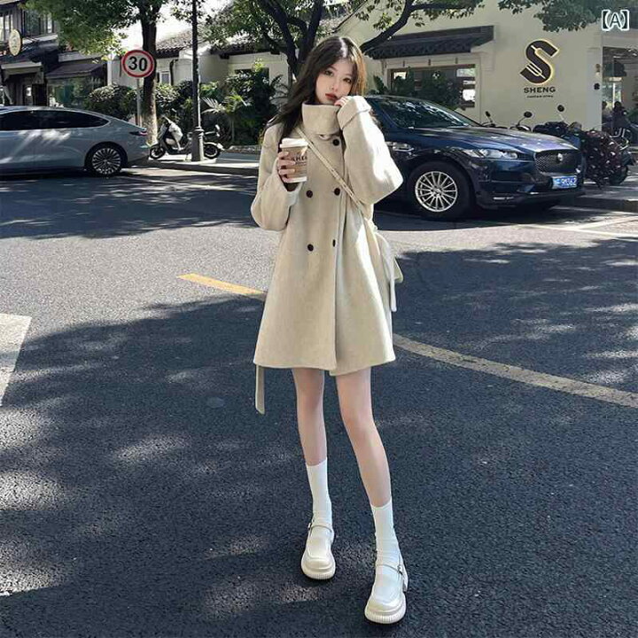 ロング丈コート アイボリー 23区 ノーカラーコート アイボリー ロング 