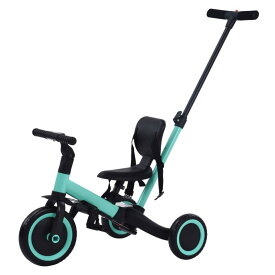 BTM 子供用三輪車 5in1 三輪車のりもの BTM 押し棒付き バランスバイク 自転車 おもちゃ 乗用玩具