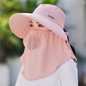 帽子 レディース 夏用 UVカット 顔覆い 日よけ シフォン素材 ショール付き 薄手 防晒 アウトドア 軽量 通気性 ガーデニング 屋外活動
