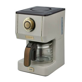 【Toffy/トフィー】 アロマドリップコーヒーメーカー K-CM5 ドリップ式 蒸らし機能 自動保温機能 ガラスポット メッシュフィルター付き レトロ おしゃれ K-CM5