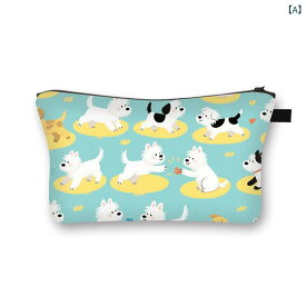 S M L 化粧ポーチ メイクポーチ 自立 洗える トラベルポーチ 化粧品 ポーチ 小物入れ メンズポーチ ミニポーチ 防災ポーチ 大容量 かわいい 小さめ ポーチ 大きめ 機能的 縦型 コンパクト ウエスト ハイランド 子犬高 価値 学生 化粧 品 バッx2