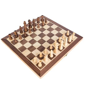 KOKOSUN チェスセット 国際チェス 木製 マグネット式 折りたたみチェスボード 収納便利