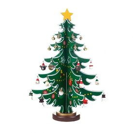 卓上木製クリスマスツリー アドベントカレンダー カウントダウンアドベントカレンダー クラフトクリスマスツリー 24日間 カウントダウン カレンダー クリスマスツリー デスクトップ木製