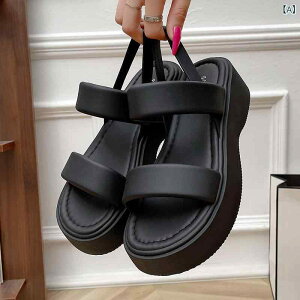 サンダル レディース 厚底 ウェッジソール 軽量 スポーツサンダル レディース スポーツ 歩きやすい シンプル かわいい 脱げにくい ストラップサンダル 黒 ベージュ ネイビー ブラウン レデ