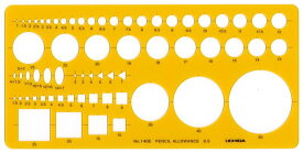 ウチダ テンプレート No.140E 建築士・受験者用定規 012-0014