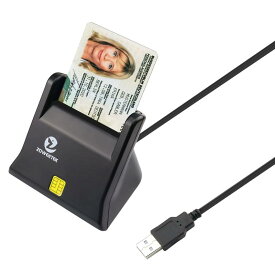 ZOWEETEK ICカードリーダー マイナンバーカード 自宅で確定申告 USB接触型 マイナンバーカード対応 ICチップのついた住民基本台帳カード 国税電子申告納税シ ステム e-Tax対応、Windows10/11・ Mac OS