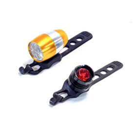 [DALO] ボタン電池で統一した 自転車用ライトセット ミニ【 フロント リア 2個セット】 電池式 自転車 ライト 前後セット