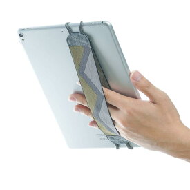 TFY タブレット用安全ハンドストラップ - 対応 iPad Pro 11, iPad 9, mini 6, Air 5, 対応 Galaxy Tab &amp; Note - Google Nexus - Asus Transformer Book, Surface Pro &amp; RT - Dell Venue - IdeaTab - Xperia Tablet Z -ウェーブ/グレー