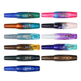 【BE7】【BENU / ベヌー】Pixie / ピクシー コンパクトモデル 万年筆 EF(極細) / F(細字) / M(中字) 1本1本手作りされたカラフルで可愛らしいデザイン 全11種 【即納 宅配便 正規品 ラメ 箔 ハンドメイド 手作り 僅少入荷 保証】