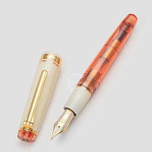 【S210】限定【セーラー万年筆】 透明軸 プロフェッショナルギア 21金万年筆 いちごミルク ホワイト×ピンクの柔らかなカラーリング コンバーター付き【即納/宅配便対応 SAILOR 正規品 保証