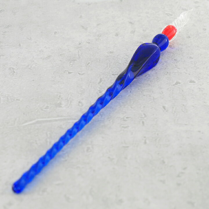 楽天市場 24 おすすめ ガラスペン ロイヤルブルー 青 ひねりデザイン2テレビで話題 美しい色彩の筆記具スクリューペン先 ハンドメイド 硝子の輝き長い筆記距離 万年筆用インクで 機能性 実用性 透明軸 美しさ 人気 メーカー 即納 宅配便 ゆうパケ対応
