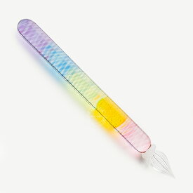 【GU6】【ぐり工房】Rainbow ショートスティック ガラスペン Pink→Purple【即納 宅配便 日本製 国産 Made in Japan】