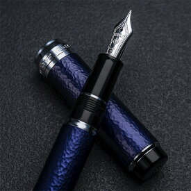 JAPAN BLUE 藍色アルミ鍛金万年筆 14金ペン先
