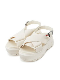 【SALE／46%OFF】(U)ユニセックス シティ リベル ウェビング クロスオーバー サンダル HUNTER ハンター シューズ・靴 サンダル ホワイト ブラック【RBA_E】【送料無料】[Rakuten Fashion]