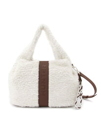 (W)ブークレ ミディアム トート HUNTER ハンター バッグ トートバッグ ホワイト ブラック【送料無料】[Rakuten Fashion]