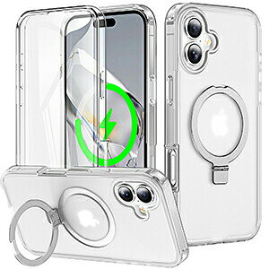 �A�b�v�� �A�C�t�H�� Apple iPhone 16 16 Plus 16 Pro 16 Pro Max �P�[�X �ϏՌ� �J�o�[ �Ռ��ɋ���TPU&PC&PET 3�d�\�� �S�ʕی� �����O�t�� �X�^���h�@�\ �����O���w�ɒʂ����Ƃŗ����h�~ �Ռ��h�~ �l�C ��