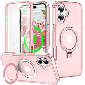 �A�b�v�� �A�C�t�H�� Apple iPhone 16 16 Plus 16 Pro 16 Pro Max �P�[�X �ϏՌ� �J�o�[ �Ռ��ɋ���TPU&PC&PET 3�d�\�� �S�ʕی� �����O�t�� �X�^���h�@�\ �����O���w�ɒʂ����Ƃŗ����h�~ �Ռ��h�~ �l�C ��
