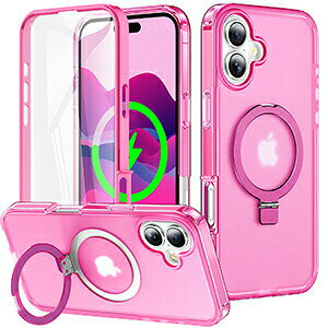 �A�b�v�� �A�C�t�H�� Apple iPhone 16 16 Plus 16 Pro 16 Pro Max �P�[�X �ϏՌ� �J�o�[ �Ռ��ɋ���TPU&PC&PET 3�d�\�� �S�ʕی� �����O�t�� �X�^���h�@�\ �����O���w�ɒʂ����Ƃŗ����h�~ �Ռ��h�~ �l�C ��