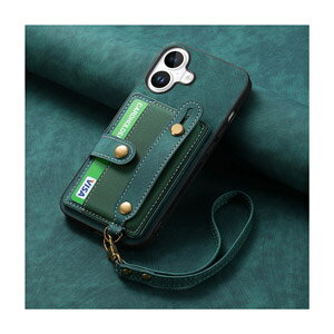 �A�b�v�� �A�C�t�H�� Apple iPhone 16 16 Plus 16 Pro 16 Pro Max�P�[�X CASE TPU&PU���U�[ 2�d�\�� �w�ʃ��U�[�� �Ռ��h�~ �X�^���h�@�\ �J�[�h���[ �X�g���b�v�t�� �y�� �֗� ���p �l�C �w��h�~ �ϏՌ��J