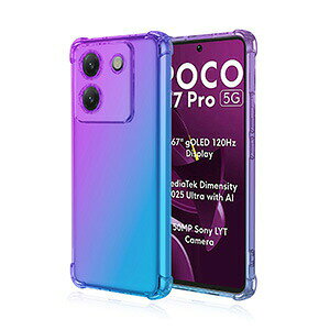Xiaomi POCO M7 Pro 5G �P�[�X �ϏՌ� �J�o�[ �V���I�~ POCO M7 �v�� 5G �P�[�X �Ռ��ɋ��� TPU�f�� �O���f�[�V���� �Y��� �N�₩�� �n�� �����������ӂ� �l�C �������� �w�ʃJ�o�[ ����A�����h�~ 