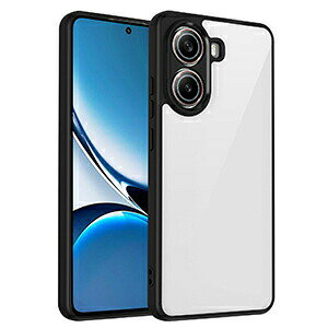POCO X7 Pro �P�[�X �N���A �ϏՌ� �J�o�[ �^�t�Ŋ�� 2�d�\�� TPU+PC�f�ސ� ���� �J�o�[ �Ռ��z�� �����h�~ �������� ������� �J�b�R���� �l�C �Ռ��ɋ��� ���� �V���I�~ Xiaomi POCO X7 �v�� �w�ʃJ