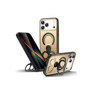 �A�b�v�� �A�C�t�H�� Apple iPhone 17 17 Air 17 Pro 17 Pro Max�P�[�X �J�o�[ TPU&PC�f�� �����O�t�� �X�^���h�@�\ �w�ʃJ�o�[ CASE �����₷�� �y�� �Ռ��h�~ �����h�~ �J���t�� �l�C iPhone 17 �P�[�X iPhone 17