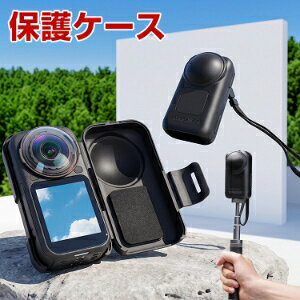 Insta360 X6 �Ή� �ی�P�[�X ���[�P�[�X �J�����P�[�X �S�ʕی� �����Y�ی� �X�N���[���ی� ���h�~ �ϏՌ� �o�b�N���� ���X�g�X�g���b�v�t�� �ꕔ�I�[�v���݌v �A�N�Z�T���[�N�C�b�N�ڑ��Ή� 