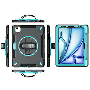 Apple iPad Air 13�C���` iPad Pro 13�C���` ��7���� �P�[�X ������� CASE �X�g���b�v�t�� �o���h�t�� �X�^���h�@�\�t�� 360�x��] ����ق��肩���� �ϏՌ� 2�d�\�� PC&�V���R���f�� �S�ʕی� ���p 