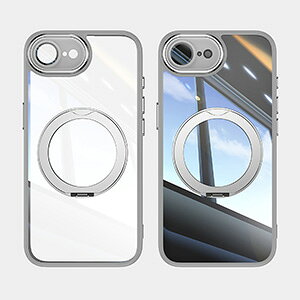 Apple iPhone 17e �P�[�X �N���A �ϏՌ� �J�o�[ �^�t�Ŋ�� TPU+PC�f�ސ� �X�^���h�@�\�t�� �X�g���b�v�z�[���t�� ���� �Ռ��z�� �����h�~ �������� ������� �J�b�R���� �l�C �Ռ��ɋ��� �A�b�v�� 