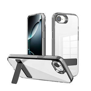 Apple iPhone 17e �P�[�X �N���A �ϏՌ� �J�o�[ �^�t�Ŋ�� 2�d�\�� TPU+PC�f�ސ� �X�^���h�@�\ ���� �J�o�[ �Ռ��z�� �����h�~ �l�C �������� ������� �J�b�R���� �Ռ��ɋ��� �A�b�v�� �A�C�t�H�� 