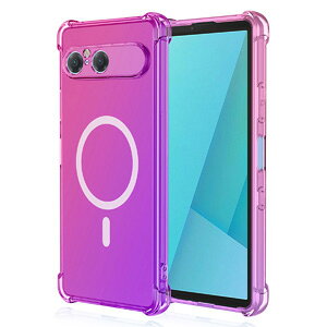 SONY Xperia 1 VIII / Xperia 10 VIII �ϏՌ� �J�o�[ �ی�P�[�X �J���t�� �O���f�[�V���� �w�ʃ}�O�l�b�g���� ���� CASE ������� �\�t�g�J�o�[ �Ռ��ɋ��� �X�g���b�v�z�[���t�� �N�₩�� ���� �l�C 