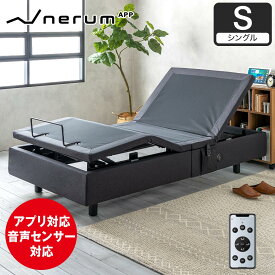 電動ベッド 2モーター 睡眠センサー nerum 睡眠スコア スマホ対応 アプリ対応 USBポート 静音 シングル セミダブル 高さ調整 足元照明LED付 ワイヤレスリモコン付 ITE-003 app ネルム