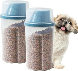 フードストッカー 保存容器 密閉 大容量 計量カップ付き 食材 調味料 餌収納 保存 猫 犬 餌 ドライフード フリーズドライフード 鮮度キープ フードストッカー 2点セット
