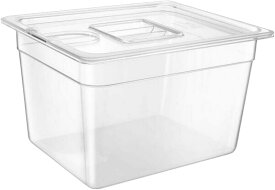 低温調理器 コンテナ 真空調理器 コンテナ 容器 専用タンク 低温調理器 ケース 蓋付き 仕切り ステンレスラック 透明 スロークッカーボックス 大容量 食品 収納 耐熱 簡単調理