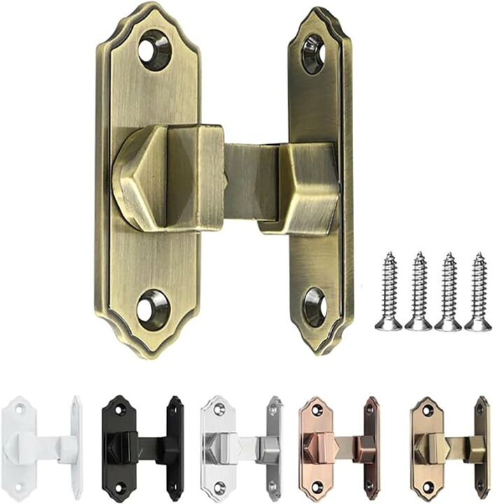 90度直角ドアロック、ボルトロック、フリップラッチロック、90°留め金タイプ 木製ドア、引き戸の窓、キャビネット、ルーフハッチ用ドア  90度直角ドアロック、ボルトロック、フリップラッチロック、90°留め金タイプ 木製ドア、引き戸の窓、キャビネット、ルーフハッチ用 ... ドアロック、ゲートボルト、スライディングボルト、90度直角ドアロックボルト、ステンレス鋼フリップドアスライディングラッチ、安全スライ