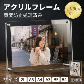 【新作期間セール】 A5 2L フォトフレーム 額縁 フレーム フォトスタンド フォト アクリルフレーム acrylic photo frame 角丸 クリア アクリルフォトフレーム シンプル フレーム 写真立て 写真たて 写真フレーム 透明 記念 卓上 透明アクリル板 フォト 卓上 縦横 透明