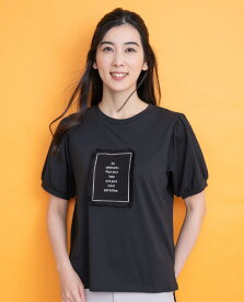 Hush Puppies（ハッシュパピー） ツイードデザインロゴTシャツ　レディス　半袖