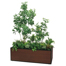 法人様限定 ベルク オフィス家具 フェイクグリーン 人工観葉植物 寄せ植えプランター シェフレラ H1750 GR5038
