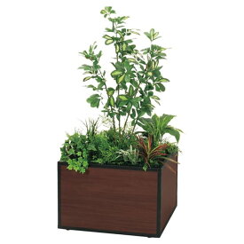 法人様限定 ベルク オフィス家具 フェイクグリーン 人工観葉植物 寄せ植えプランター シェフレラ H1300 GR5034