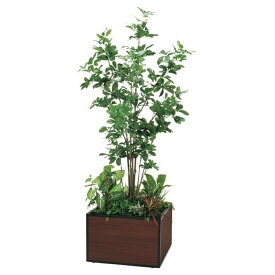 法人様限定 ベルク オフィス家具 フェイクグリーン 人工観葉植物 寄せ植えプランター シェフレラ H2050 GR5036