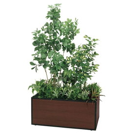 法人様限定 ベルク オフィス家具 フェイクグリーン 人工観葉植物 寄せ植えプランター シェフレラ H1750 GR5037