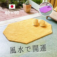 玄関マット 風水 黄色 洗える 天然素材 綿100％ 室内 北欧 色 東西南北 おしゃれ かわいい 高級感 60×90…