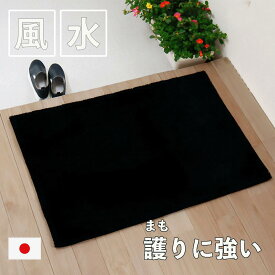 玄関マット おしゃれ 室内 綿100％ 無地 シンプル 天然素材 日本製 60×90 黒 長方形 金運 ライジング