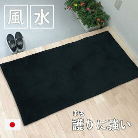 玄関マット おしゃれ 室内 綿100％ 無地 シンプル 天然素材 日本製 60×120 黒 長方形 金運 ライジング