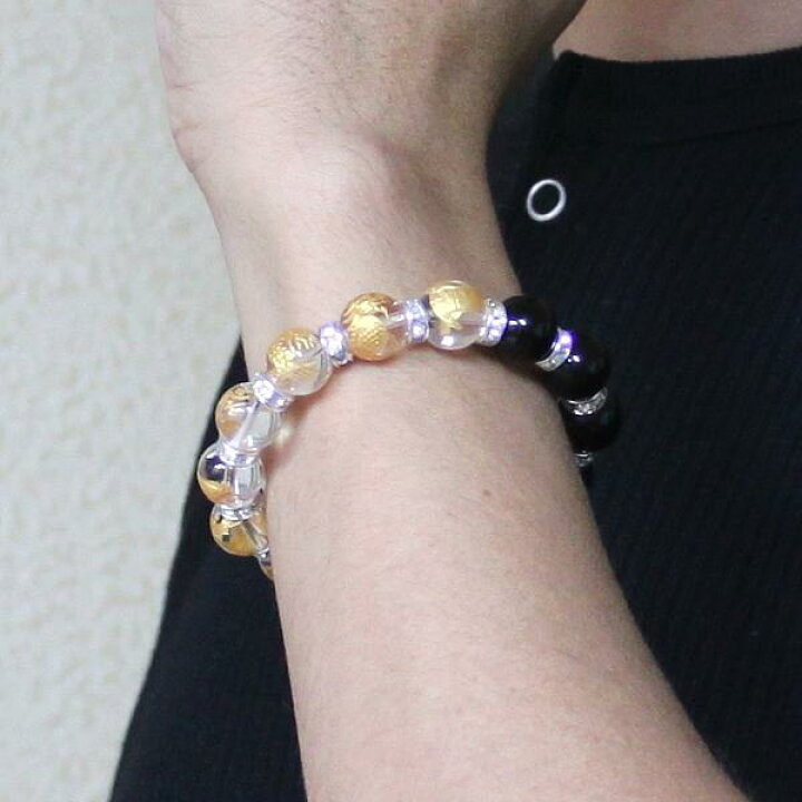 楽天市場】龍 彫り 水晶 竜生九子 龍生九子 ブレスレット オニキス 